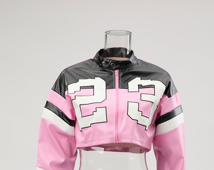 Lina cropped leather jacket