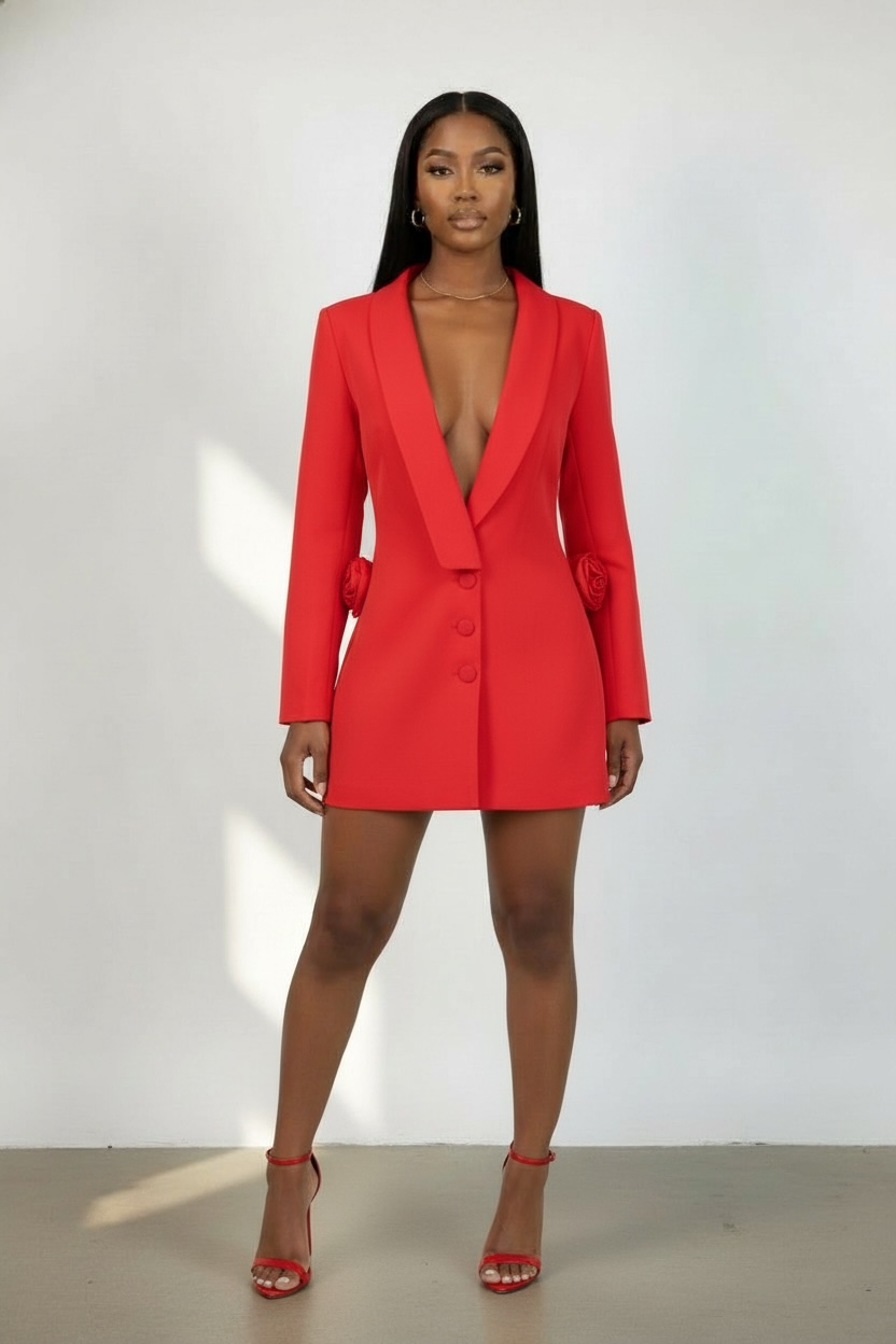 Riel rose blazer dress