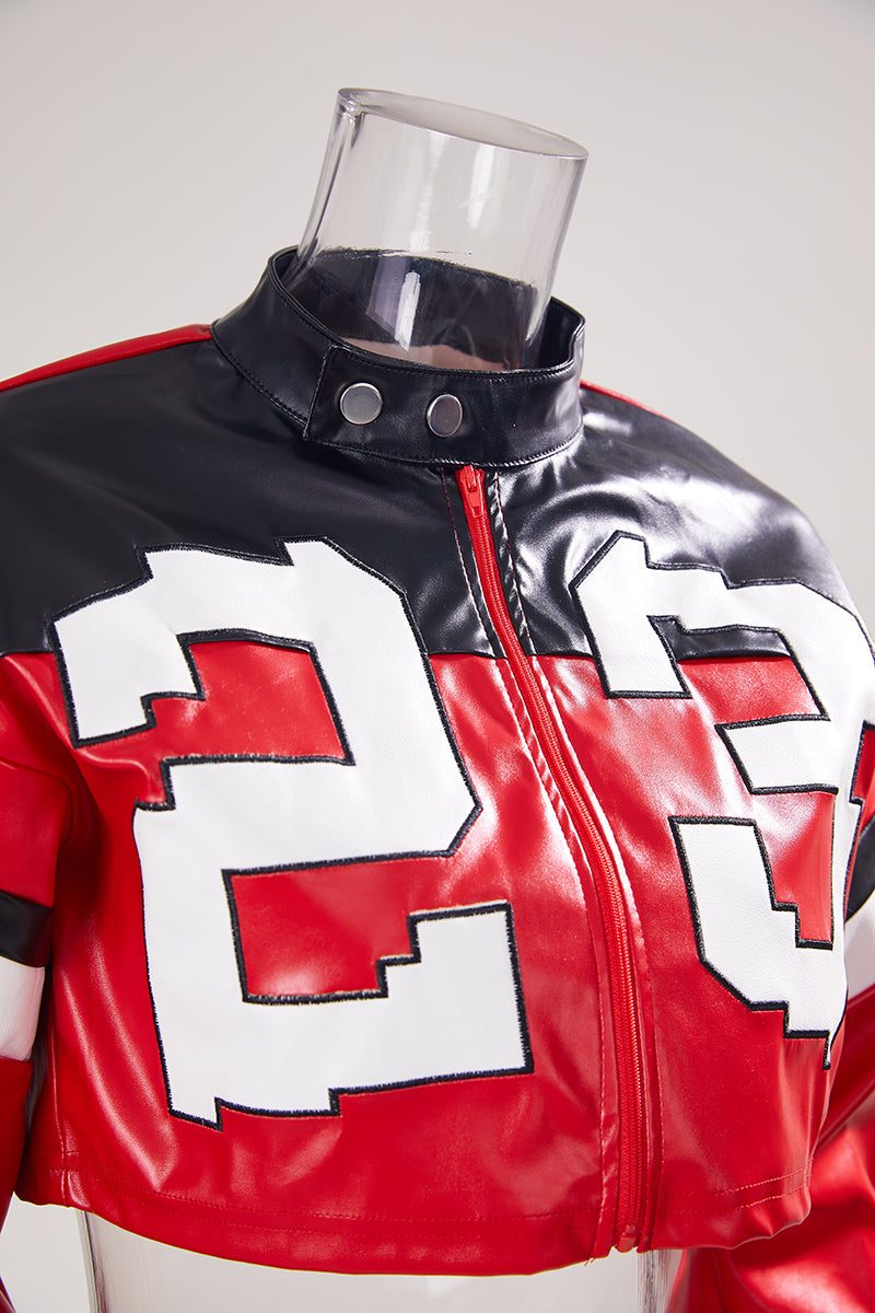 Lina cropped leather jacket