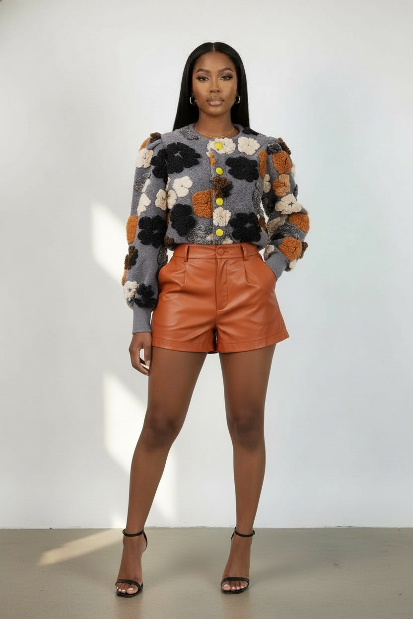 Daisy flower cardigan